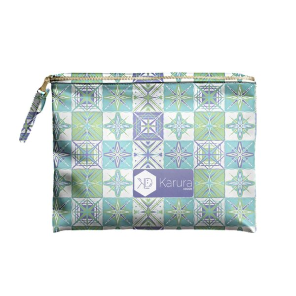 Estuche Cremallera - Azulejos Pastel
