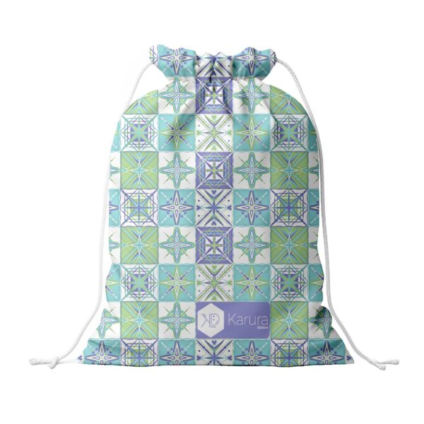 Mochila Saco - Azulejos Pastel